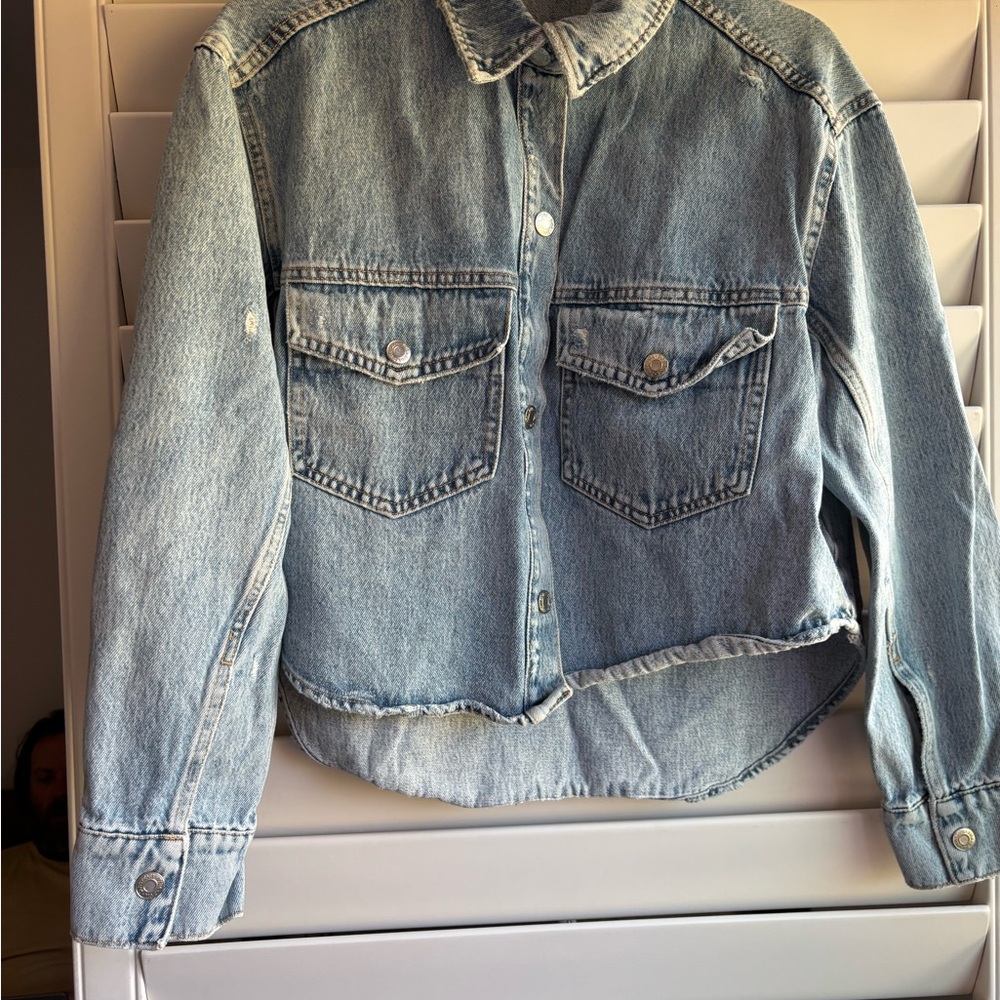 Zara Light Blue Jean Jacket